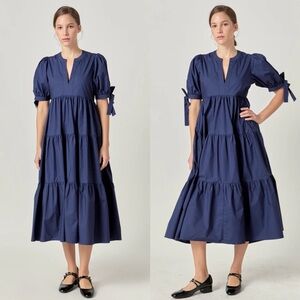 English Factory | Dresses | English Factory Sleeveless Squareneck Embroidered  Midi Dress | Poshmark